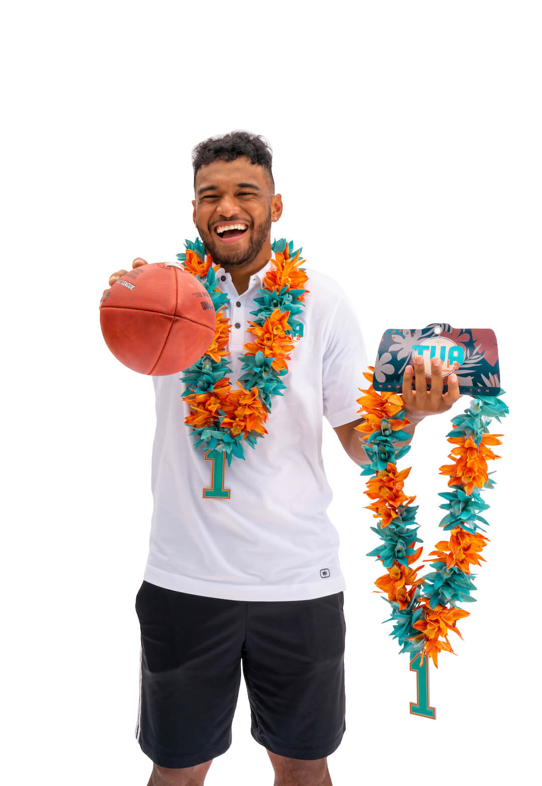 Tua Leis posing for South Florals campaign